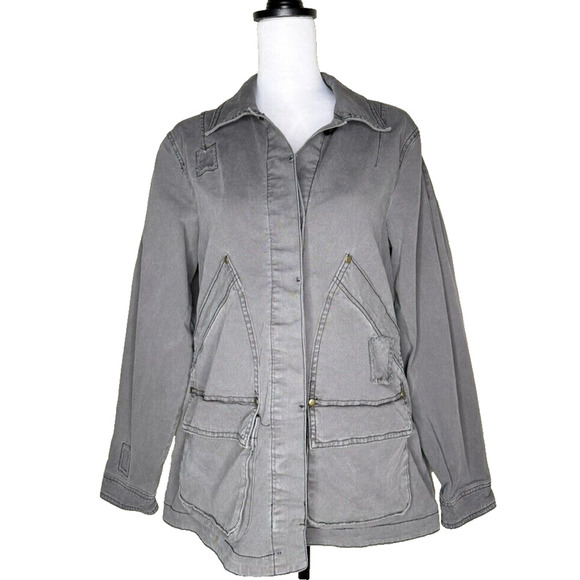 Anthropologie Jackets & Blazers - Y2K Anthropologie Unisex Jacket Utility Outdoors Button Denim Oversize Boho Med
